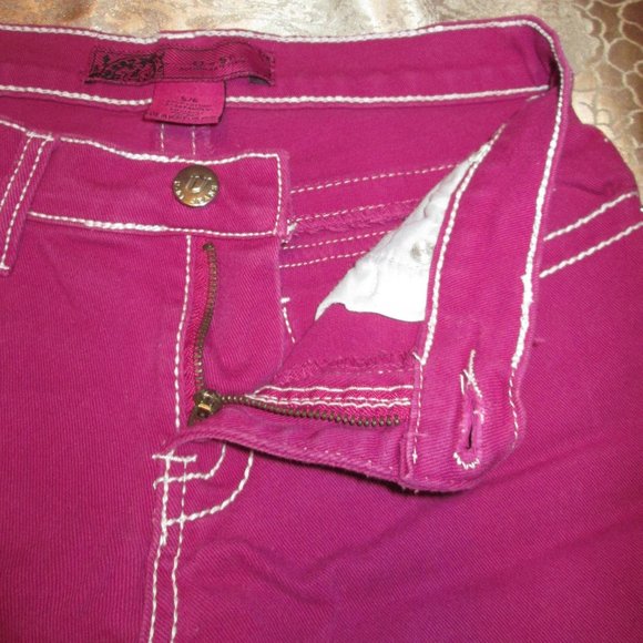 ❤ U-51 HOT PINK/FUCHSIA JEANS WITH EMBROIDERY ❤ - Picture 5 of 15